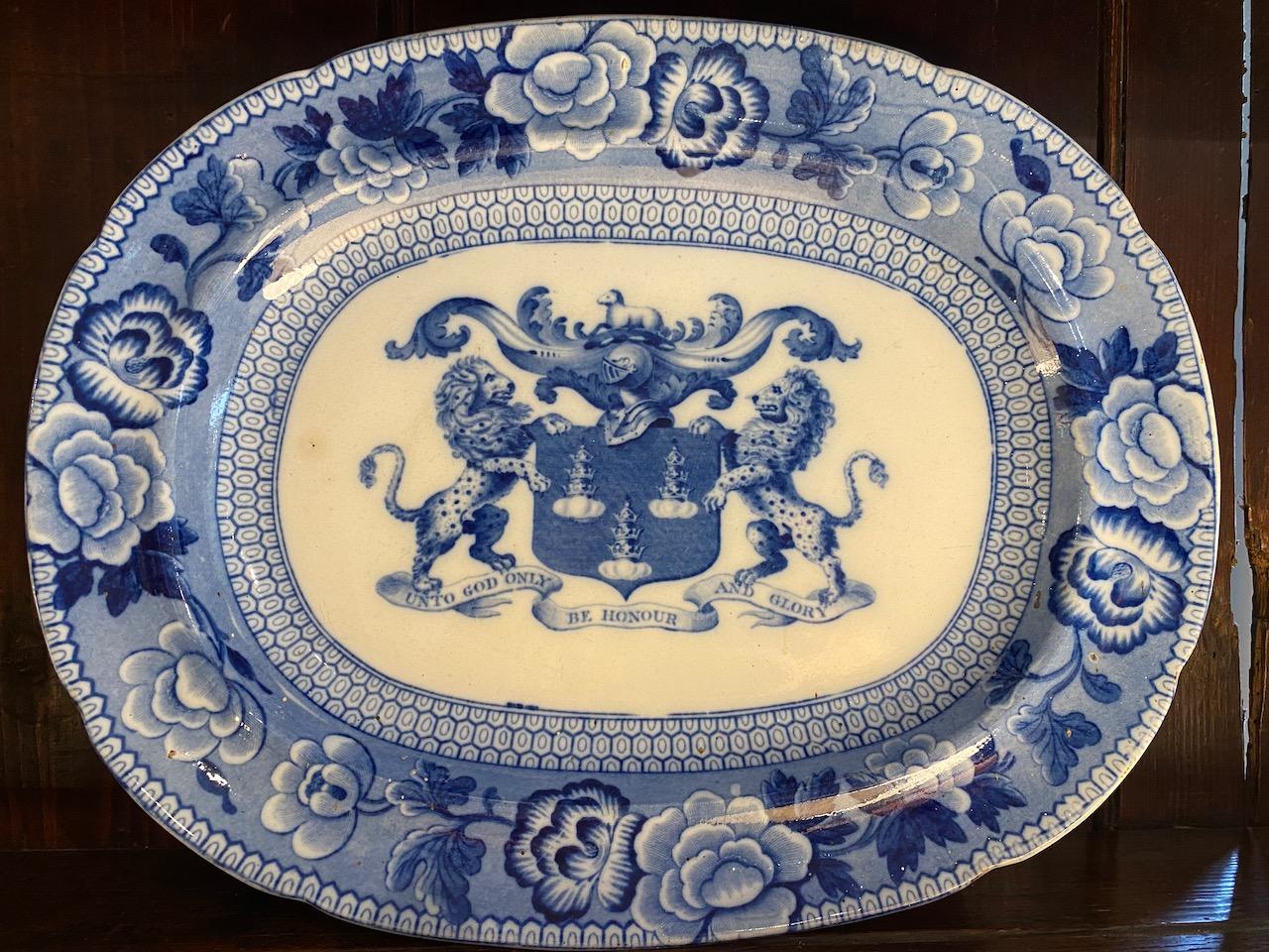 Blue and White Armorial Platters