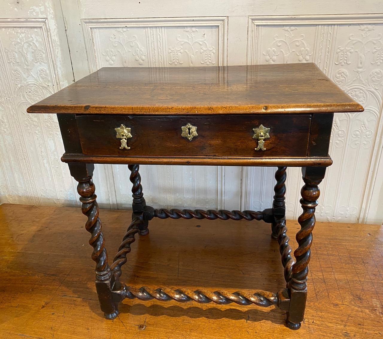 Charles II Walnut Side Table