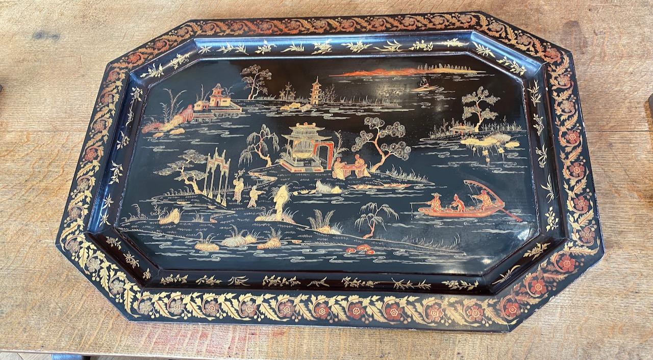 Chinese Export Lacquer Tray