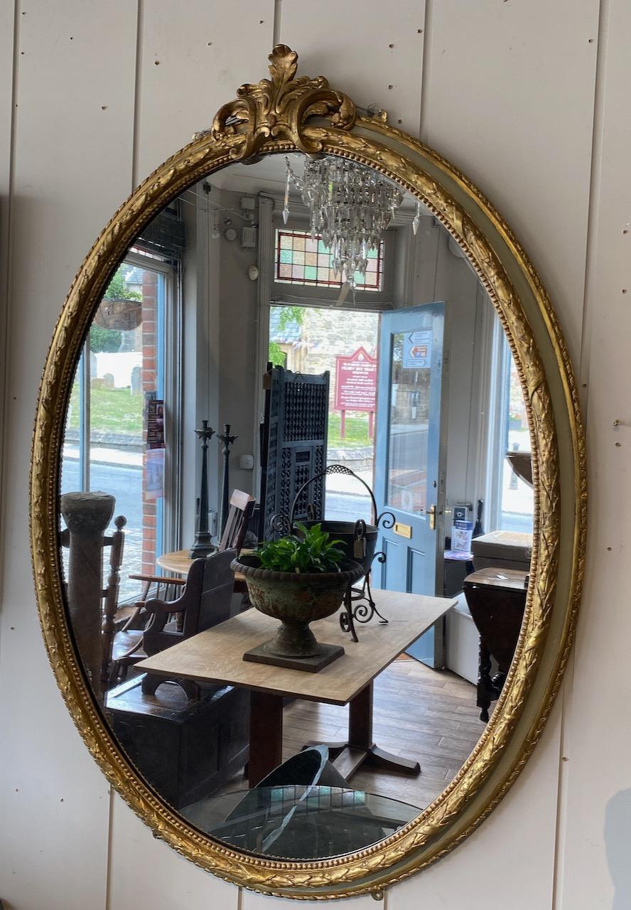 Early Victorian Oval Mirror