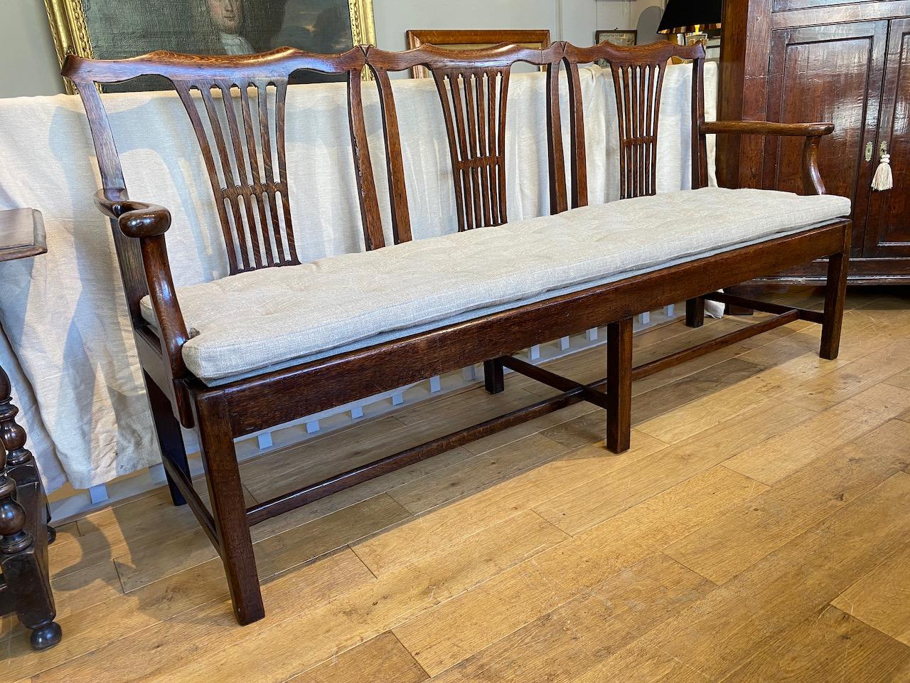 George III Chippendale Period Chair Back Settee 