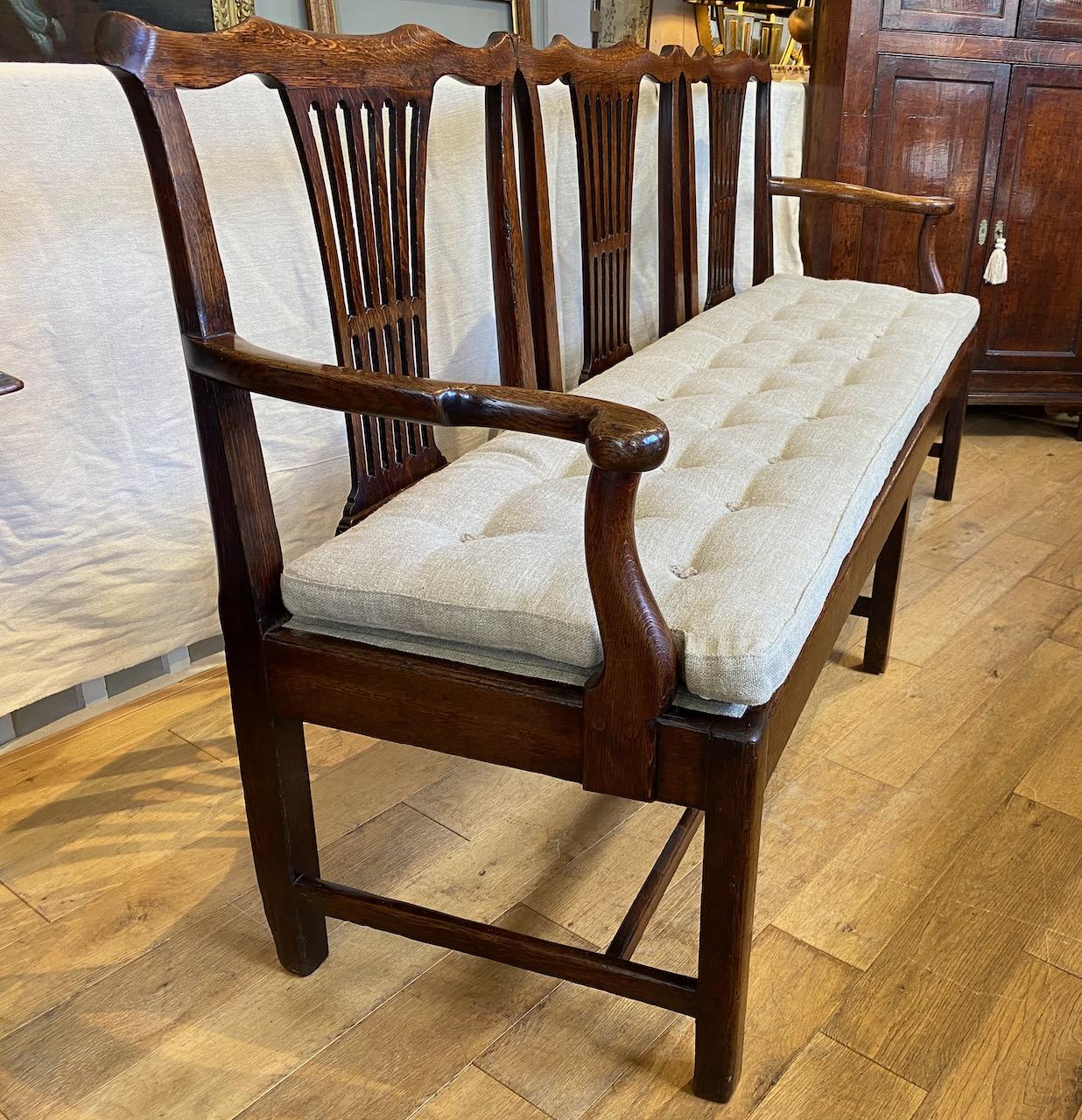 George III Chippendale Period Chair Back Settee 