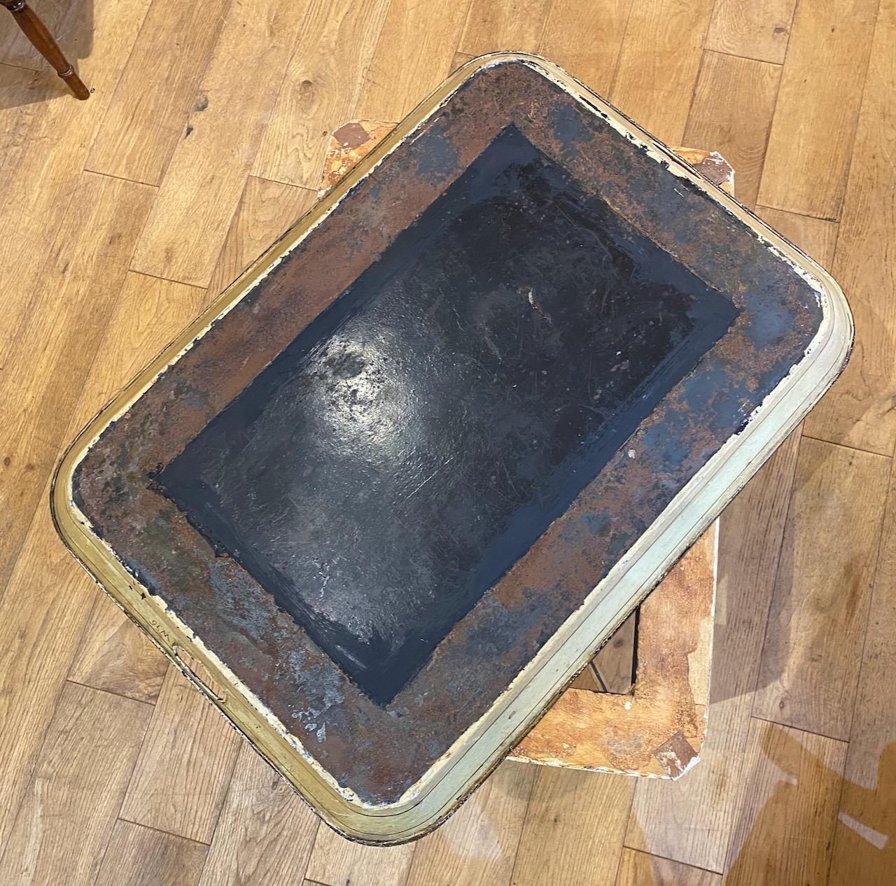 George IV Tole Tray on Stand