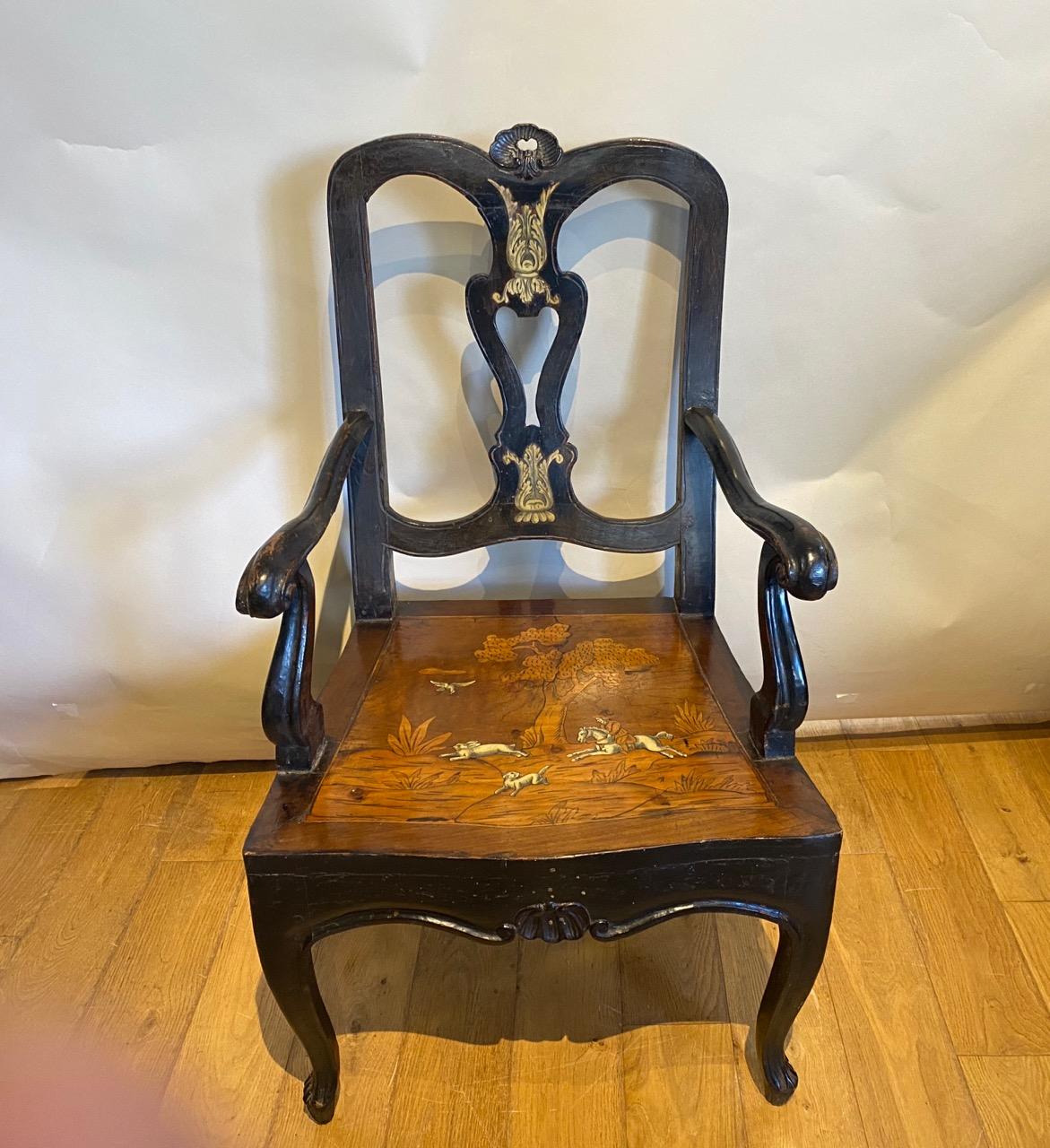 Italian Marquetry Chair