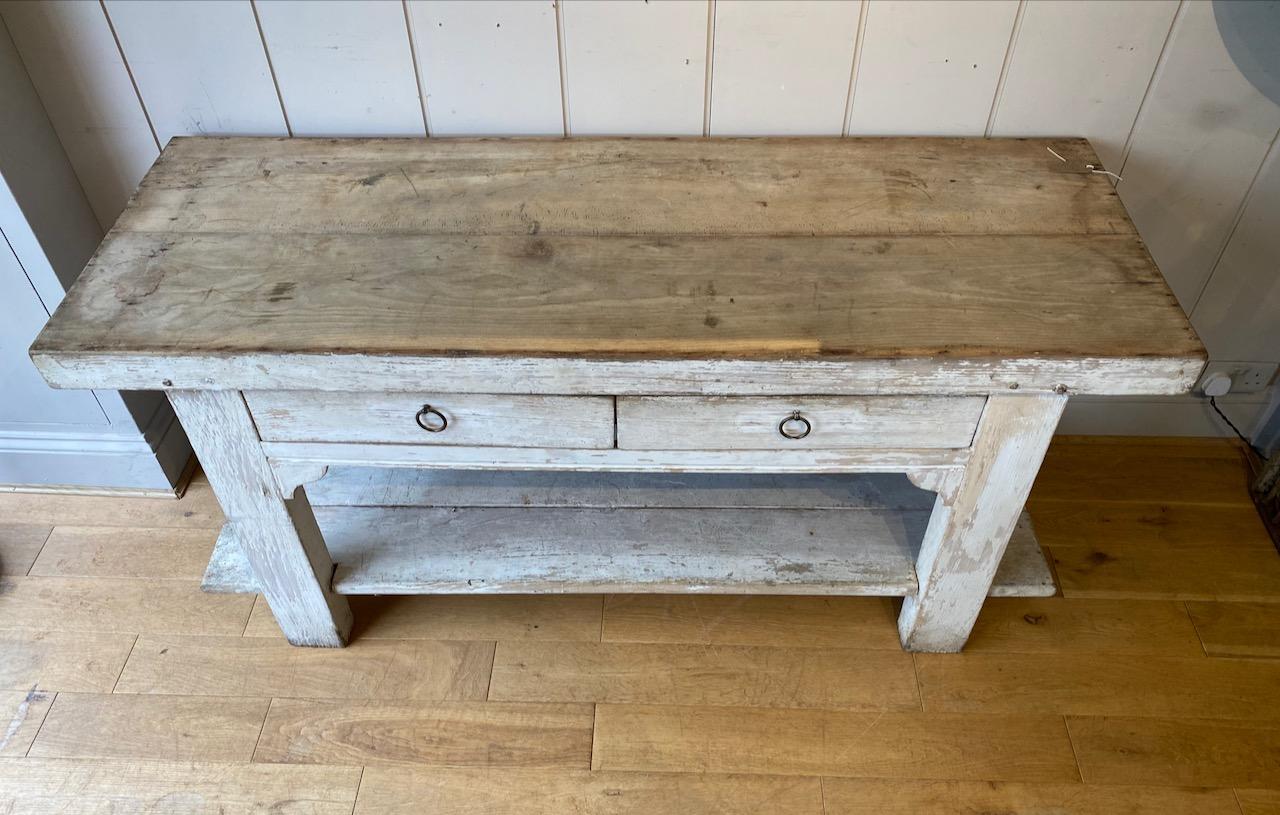 Lime Washed Butcher's Table