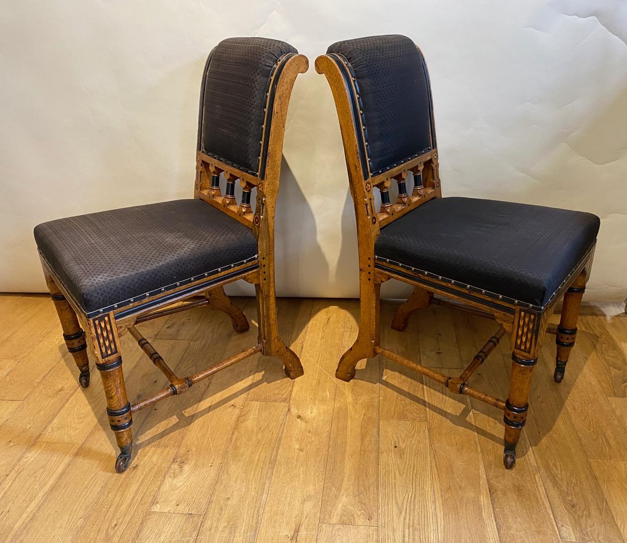 Pair of Arts and Crafts Chairs 