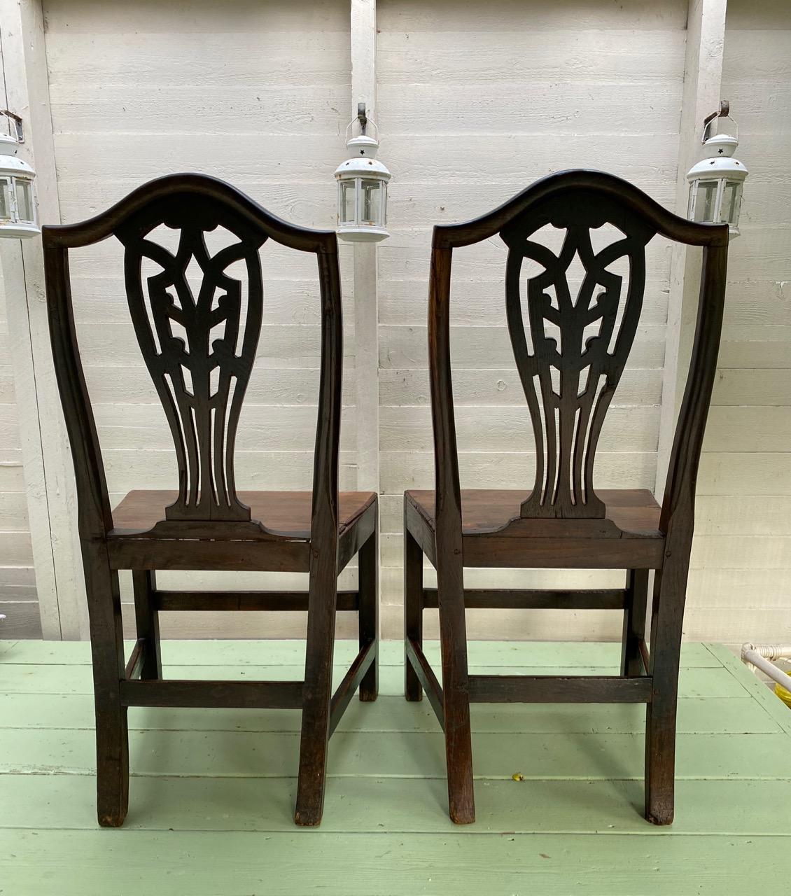 Pair of Country Hepplewhite Chairs