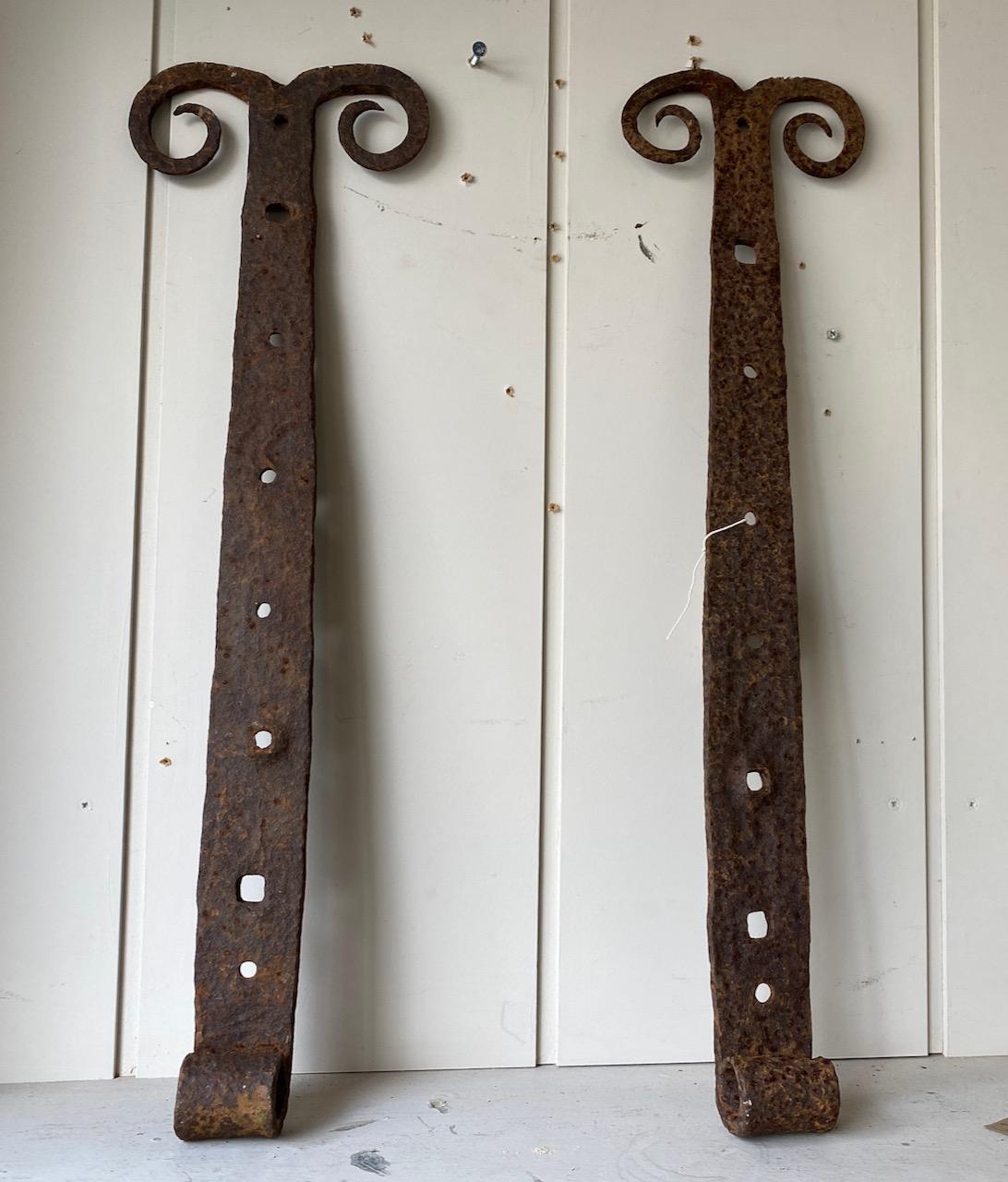 Pair of Wrought Iron Hinges,