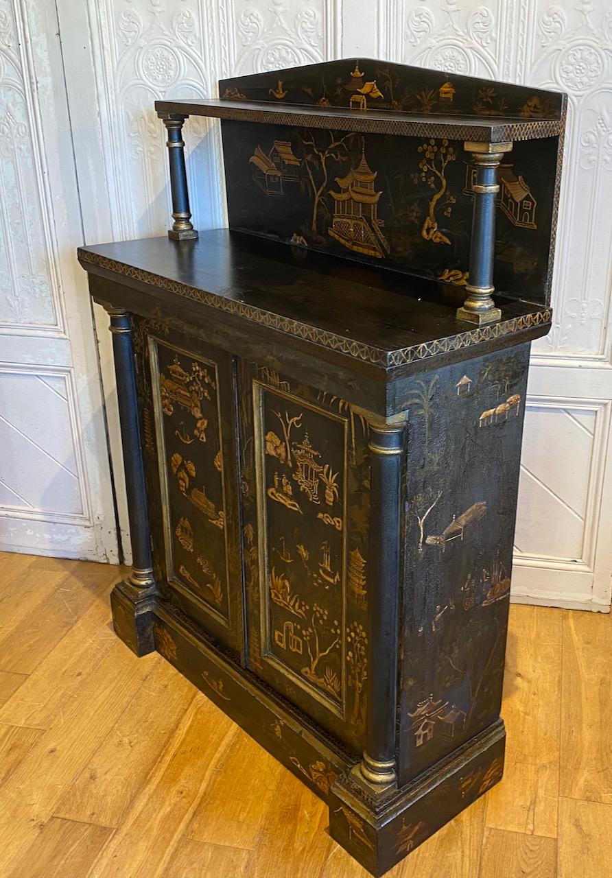Regency Chiffonier with Chinoiserie Decoration