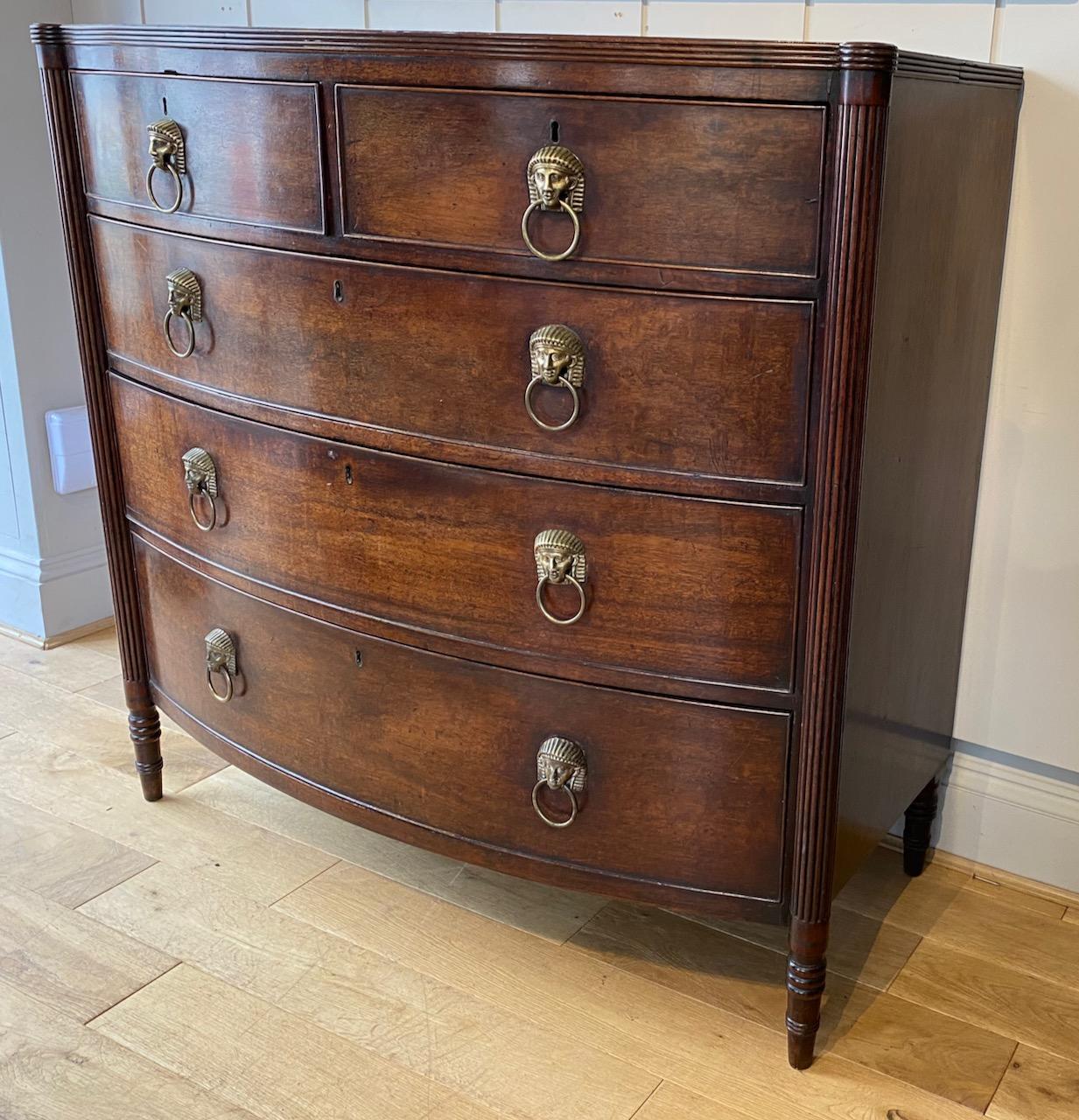 Regency Mahogany Bowfront Chest of Drawers