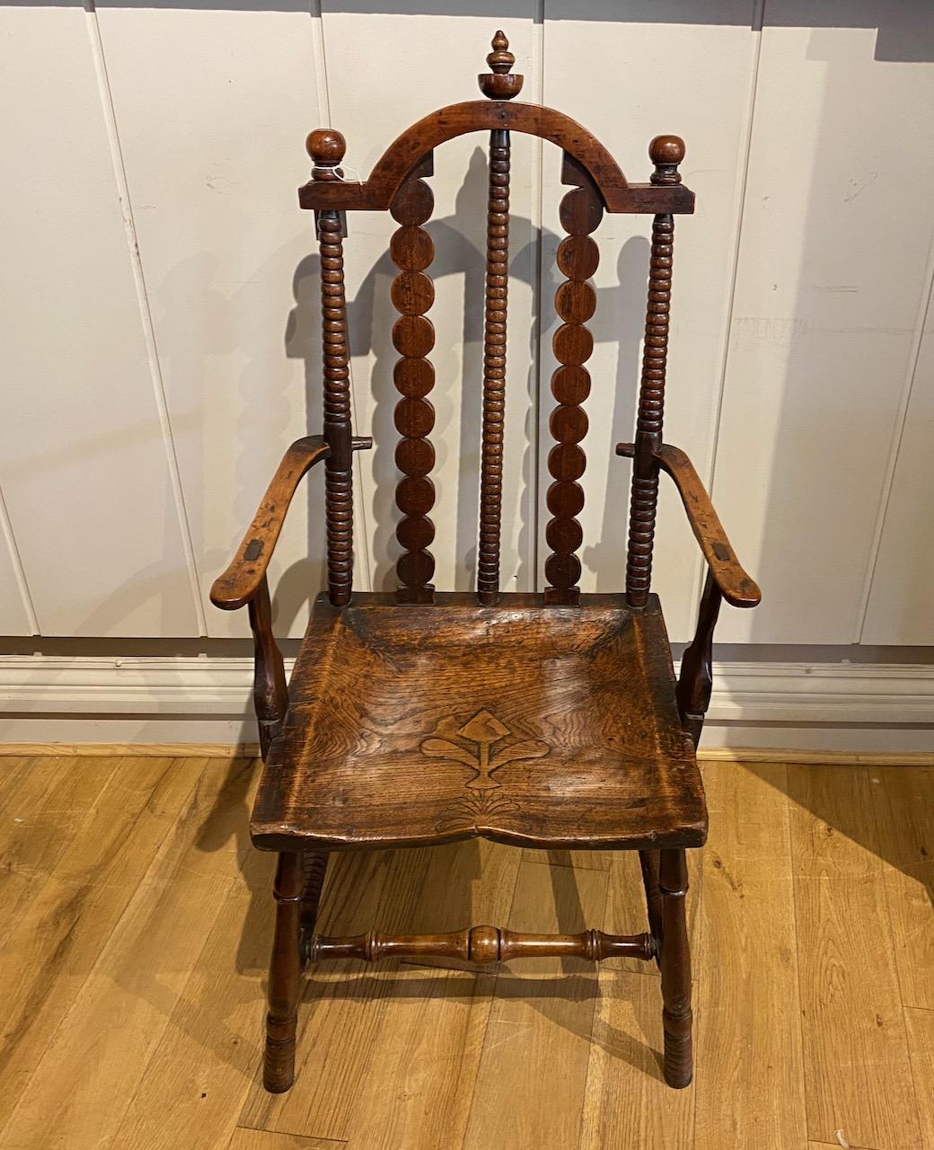 Regency Primitive Fruitwood Chair