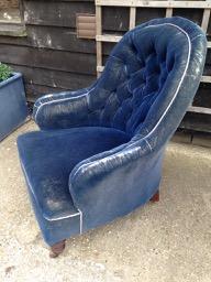 Upholstered Deep Buttoned Arm Chair