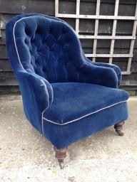 Upholstered Deep Buttoned Arm Chair
