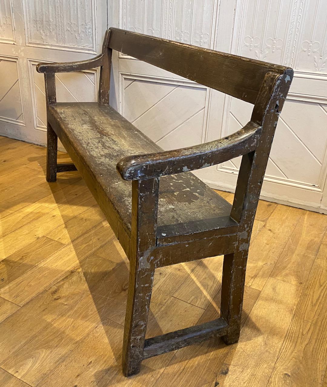 Victorian grained Pine Hall Seat