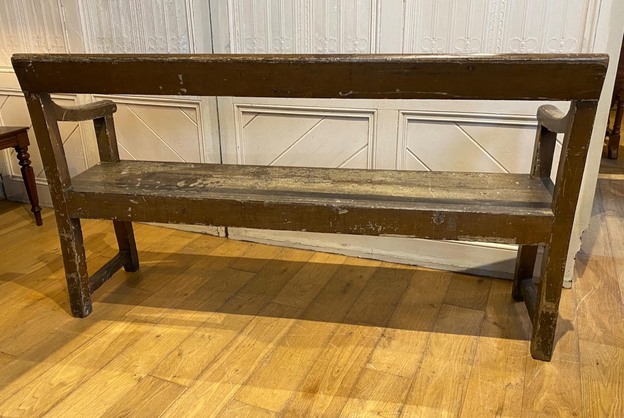 Victorian grained Pine Hall Seat