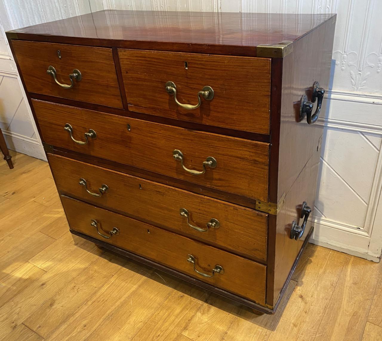 Victorian Military Chest on Chest
