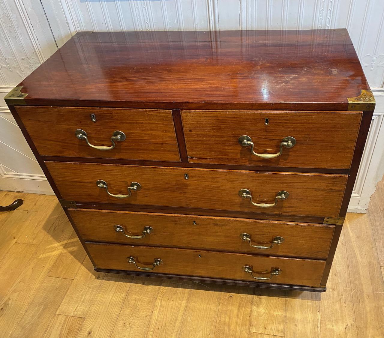 Victorian Military Chest on Chest