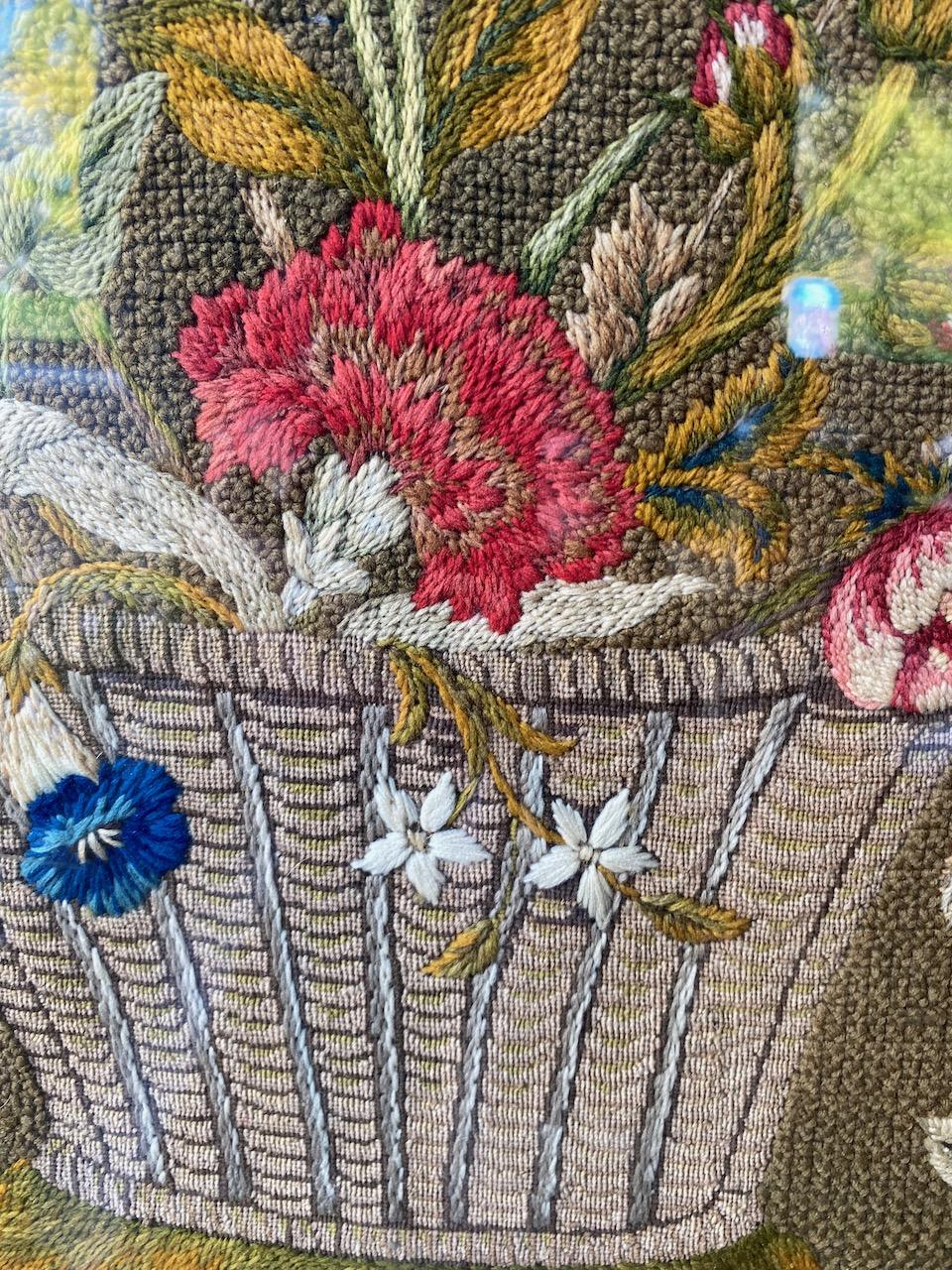Victorian Needlework Panel