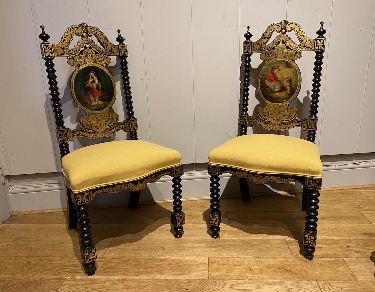 Victorian Papiermaché Chairs